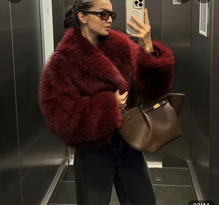 Kontantto futrko borfo cieple puszyste xs-2xl