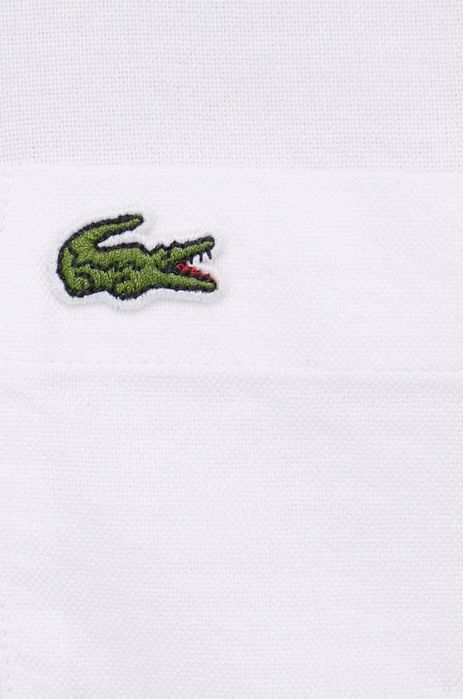 Lacoste 40 L Koszula Męska Biała Regular Fit 100% Bawełna D2185