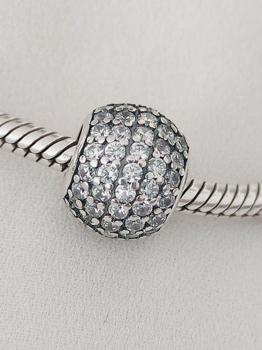Kula z cyrkoniami charm's moduł srebro