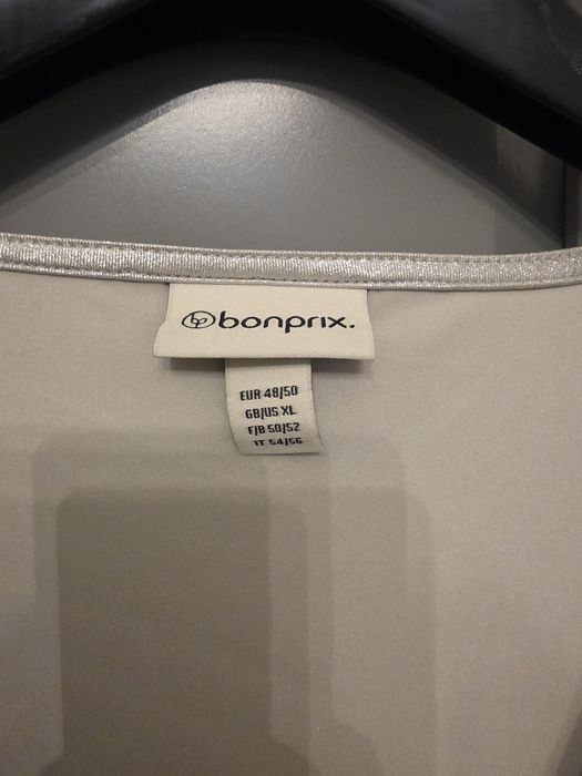 Bluzka srebrna, Bonprix rozmiar 48/50