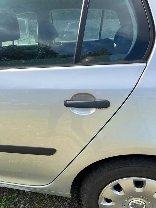 drzwi tył tylne tylnie lewe vw golf v 5 1k0 2003 -2009 hatchback 5 drzwi la7w srebrne