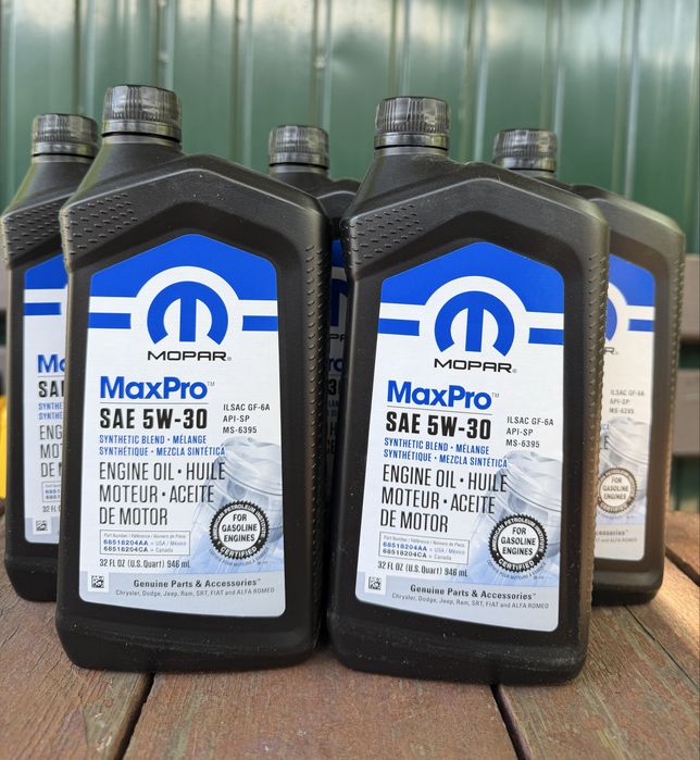 Масло Mopar 5w20, 5w30, 0w20, 75w85, ATF, олива