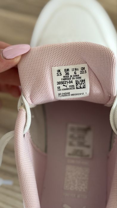 Puma damskie sneakersy biało-różowe r. 36 NOWE