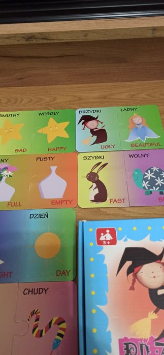 Przeciwieństwa gra układanka kształty puzzle