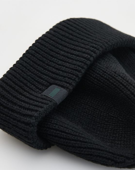 Шапка біні чорна чоловіча вовняна Reserved