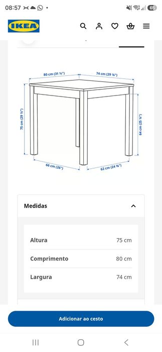 Mesa Branco/castanho