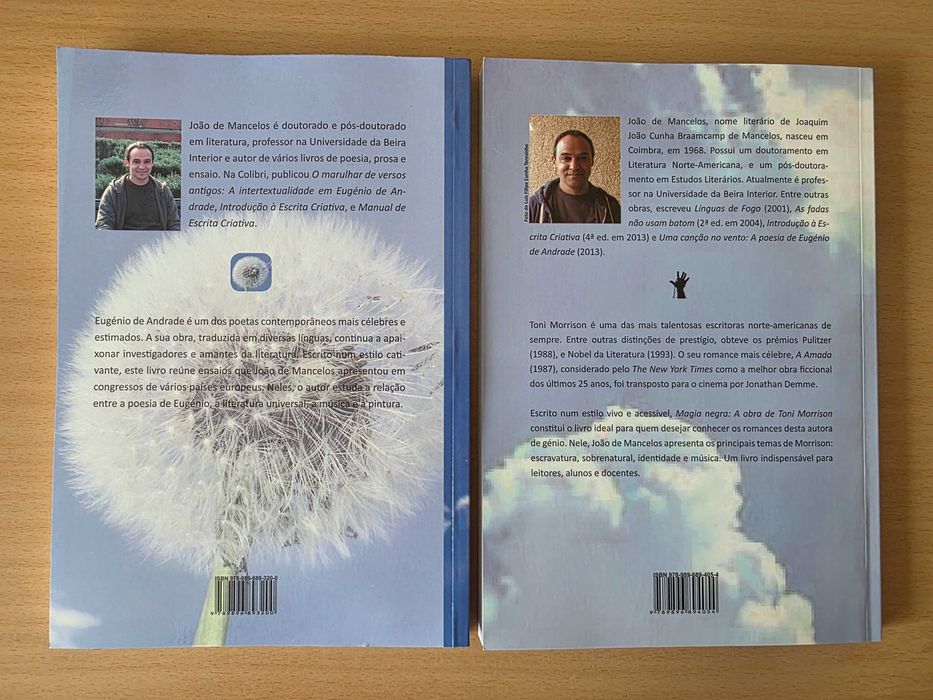 "A Obra de Toni Morrison" e  "A Poesia de Eugénio de Andrade"