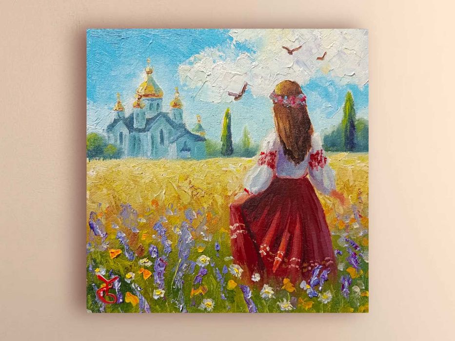 Картини Українки у вишиванках олійний живопис Україна картини олією