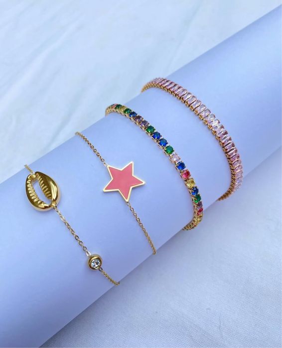 Bijueria em aço inoxidável (pulseiras e anéis)