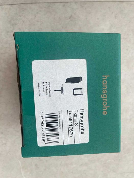 Зовнішня частина виливу на ванну з набором для зливу і переливу hansgrohe Exafill S 58117670 чорний