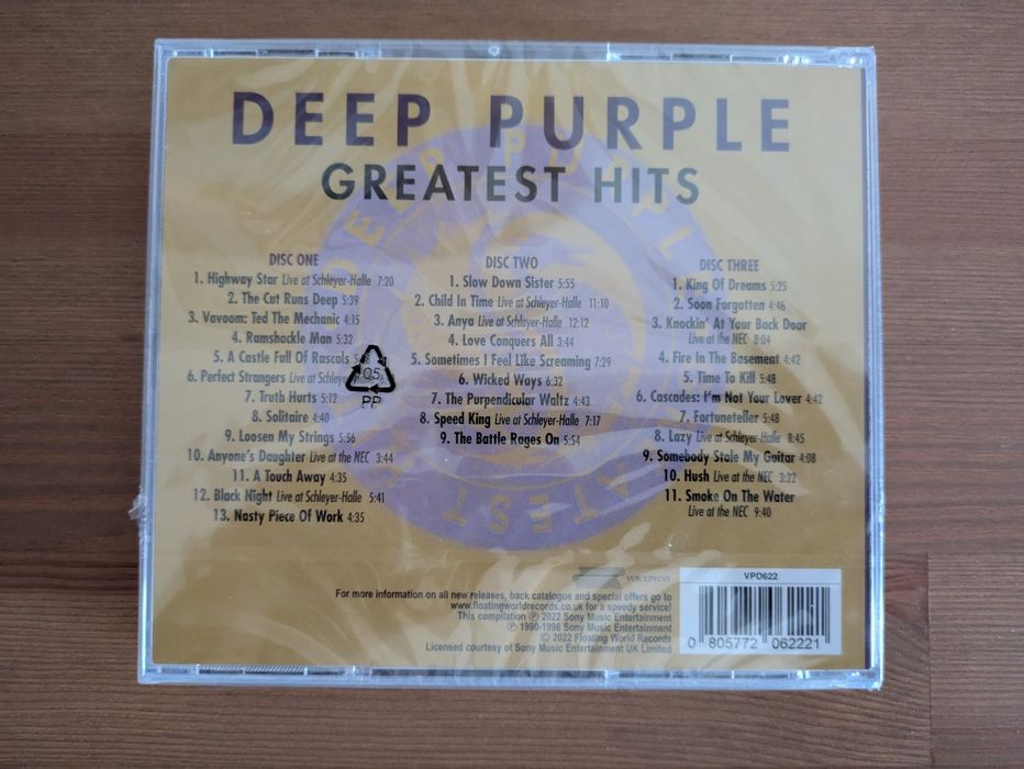 NOVO e SELADO - Triplo CD " Deep Purple Greatest Hits "