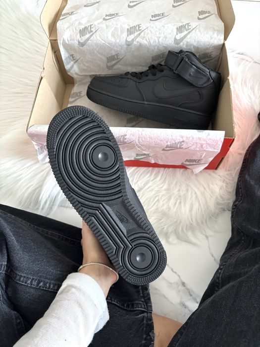 Nike Air Force 1 Classic High Black ХУТРО