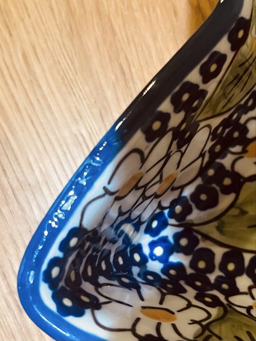 Ceramika bolesławiec Unikat gwiazda