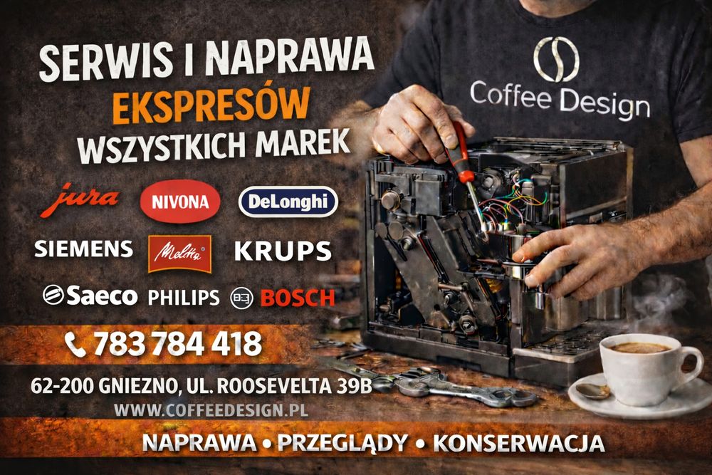 Naprawa i serwis ekspresów do kawy Gniezno