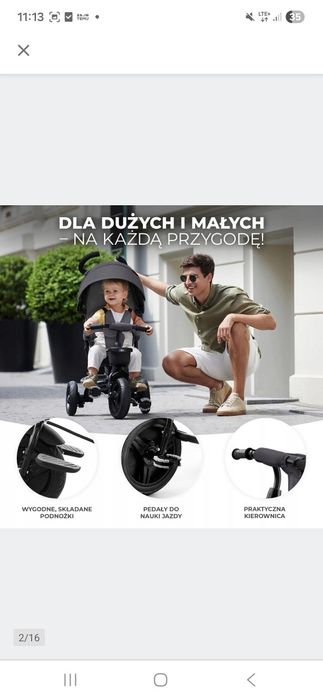 Rowerek kinderkraft aveo trójkołowy 5w1