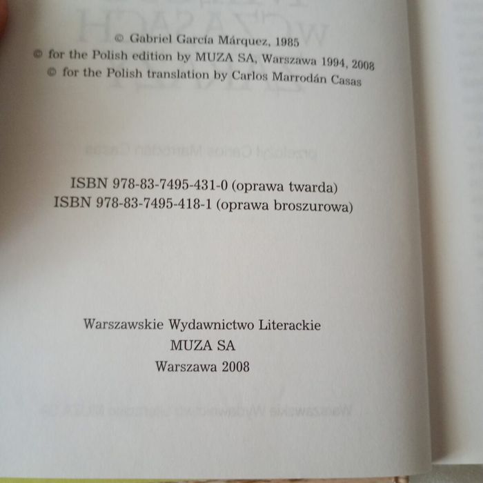 Miłość w czasach zarazy. Gabriel Garcia Marquez