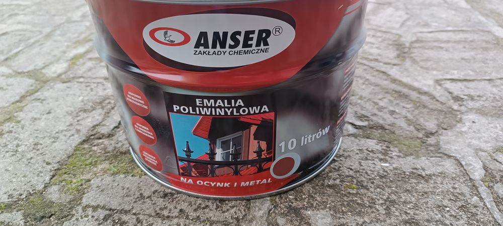 Emalia poliwinylowa 10l Anser czerwony tlenkowy