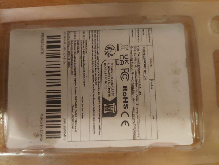 OZY DDR 3 8gb для ноутбука