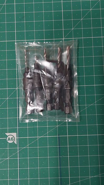 5 Broca escariadora 2 / 2,3 / 2,8 / 3 / 3,5 mm Novo