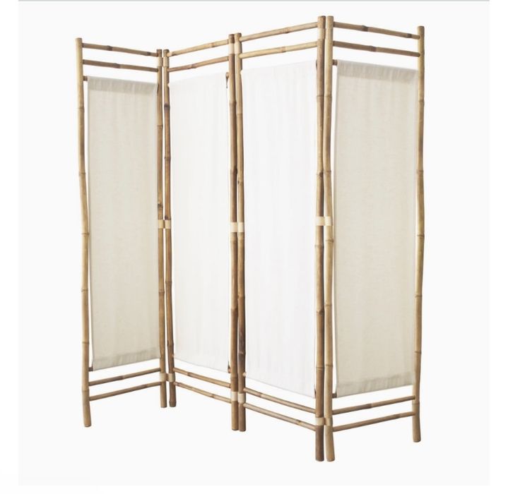 Biombo em bambu - 4 painéis (novo)