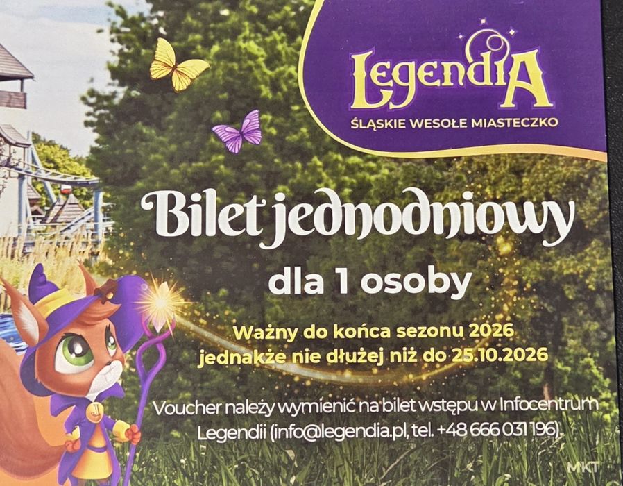 Bilet do Legendii jednodniowy