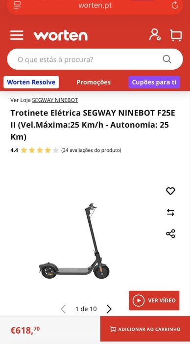 Trotinete ninebotf25EII
