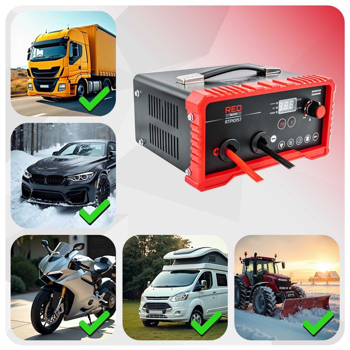 prostownik inwertorowy z rozruchem 180a 12/24v ładowarka 30a rtpi0167