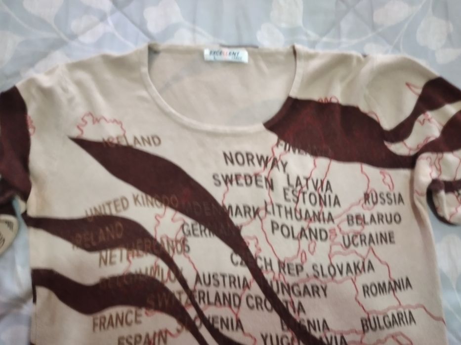 Camisola com todos países da Europa