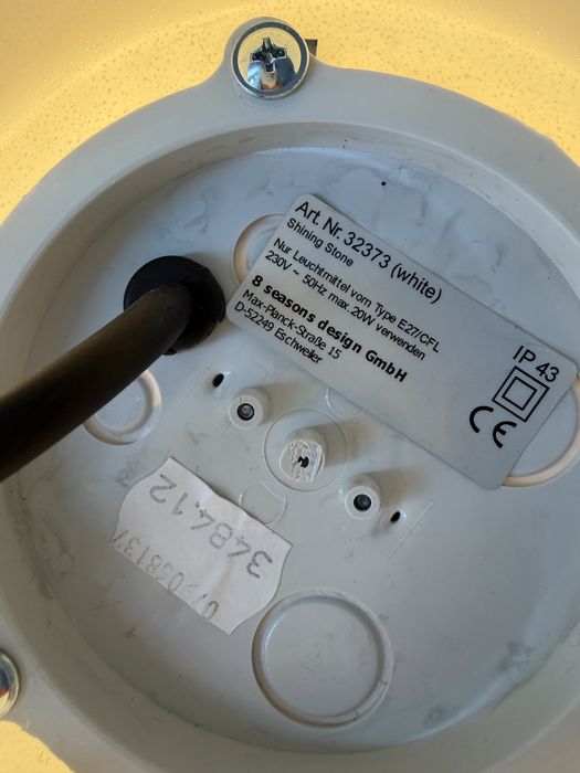 Lampa ogrodowa otoczaki