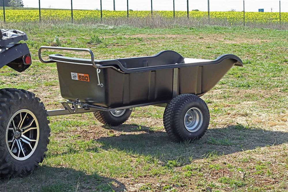 Одновісний причіп-самоскид для квадроцикла SHARK GARDEN 680