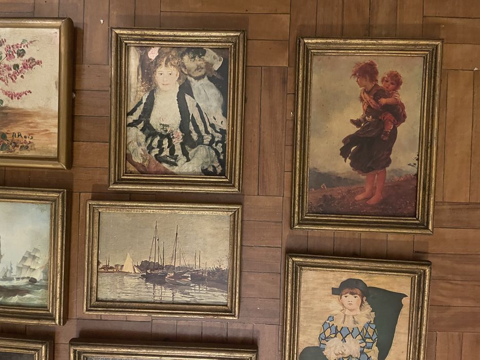 Conjunto de quadros a óleo antigos