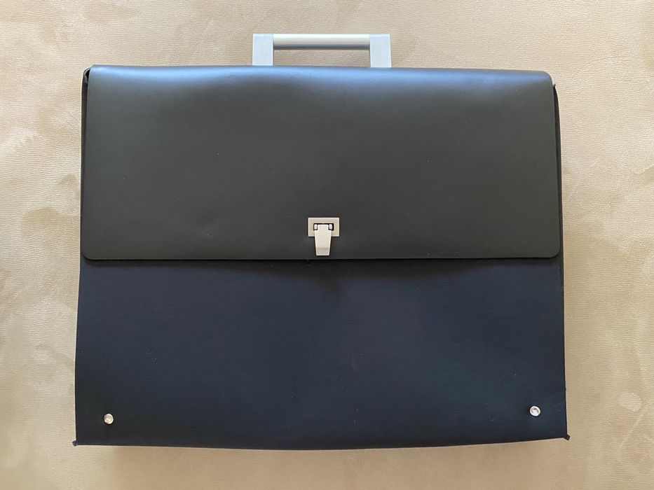 Mala pasta arquivo em pele para album fotografias ou para documentos