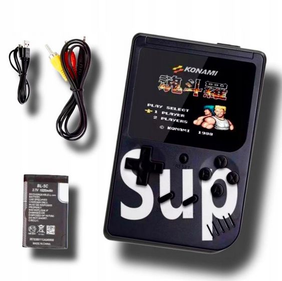 Przenośna Gra Konsola Do Gier Sup Game Box 400 Gier Czarna
