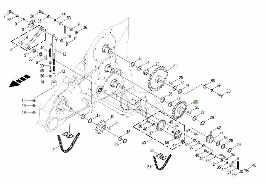 Tryb napędowy komory Krone Comprima 200.605.111 1 1/4" 20z