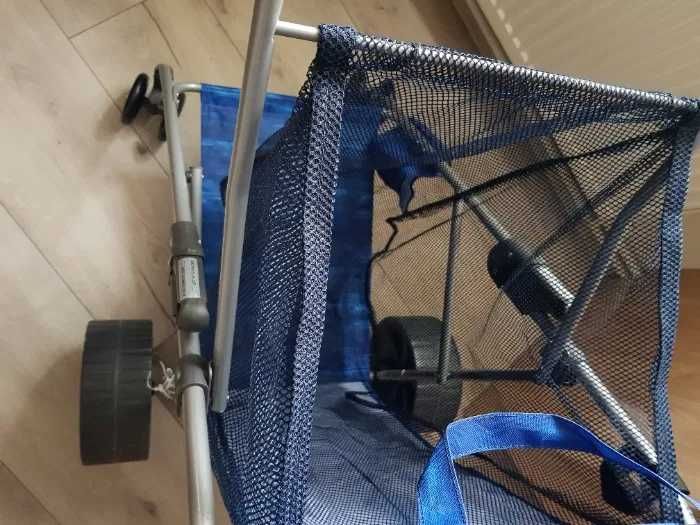 wózek plażowy turystyczny grube koła składany nowy