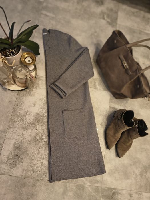 Szary gruby mięsisty sweter kardigan żakiet Greenpoint 44