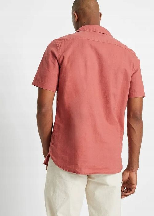 B.P.C koszula męska z krótkim rękawem lniana r.45/46