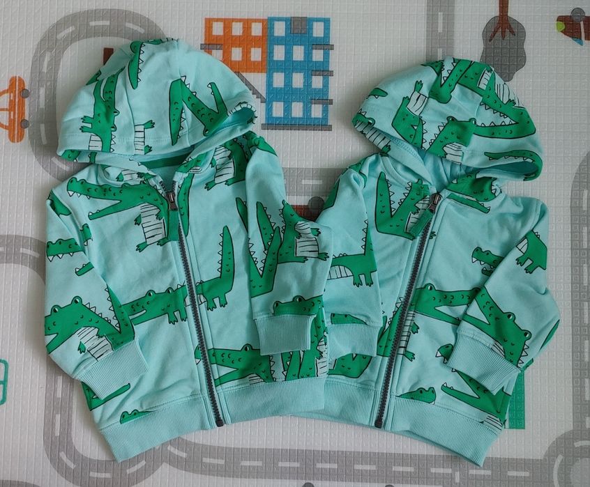 Nowe spodnie i bluzy fitmy next rozm. 80 dla bliźniaków