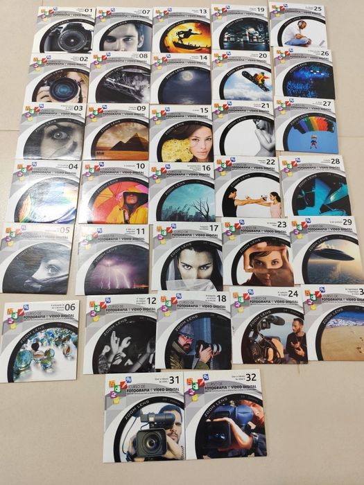 Curso de Fotografia em CD Rom (32 CDs) com Revista