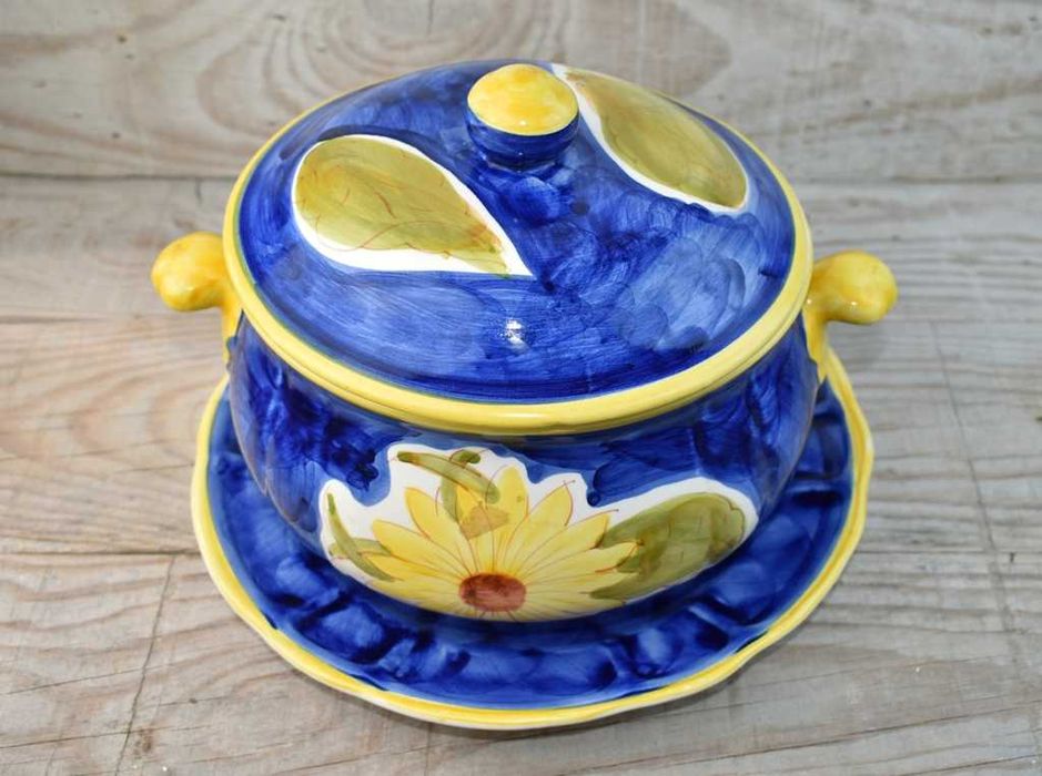 Terrina vintage pintada à mão - Faiança Portuguesa