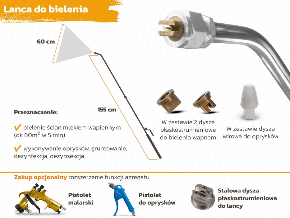 AGREGAT Do Bielenia I Dezynfekcji 18L Części sprzęt rolniczy wapno