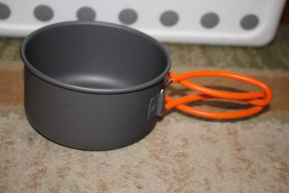 Набір посуду 2в1 з теплообмінником казанок, каструля, сковорідка, миск