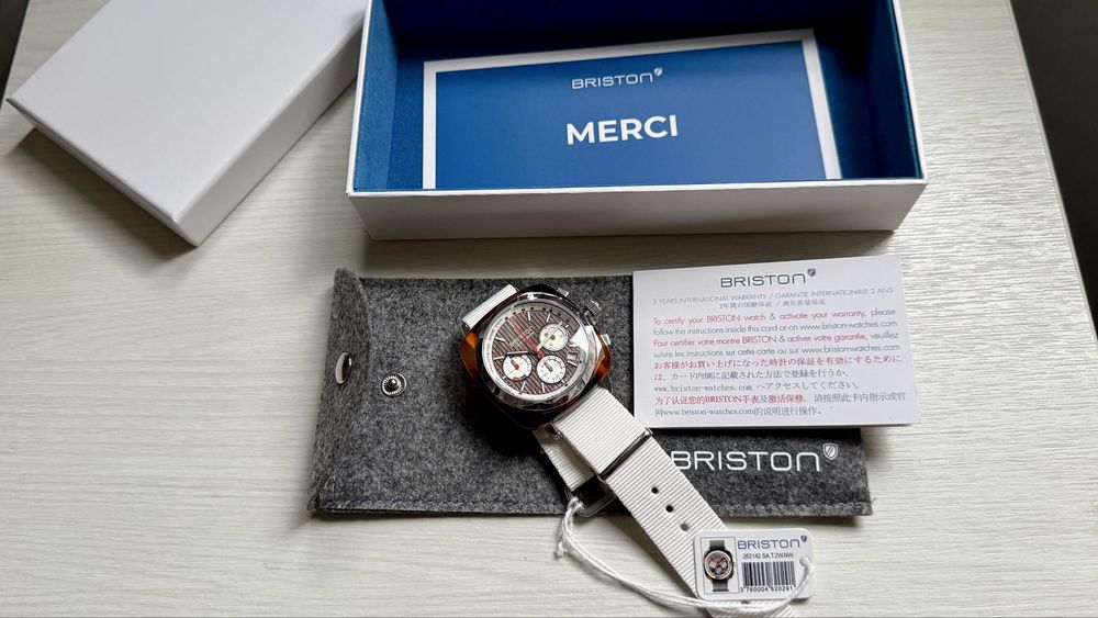 Briston - Clubmaster Regatta - Chrono  - WALNUT / WHITE
