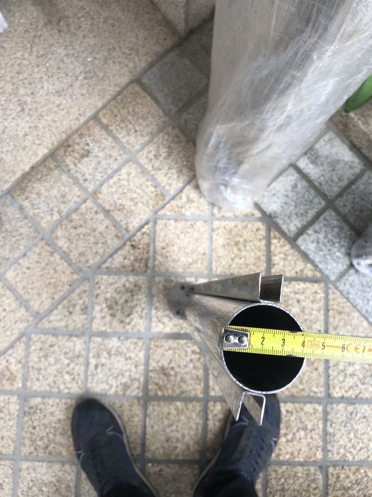 Prumos em tubo de inox