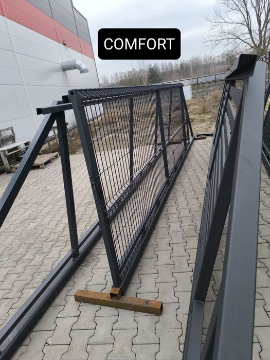 Brama przesuwna panelowa 4mx1,72m, ocynk ogniowy+RAL, inne modele
