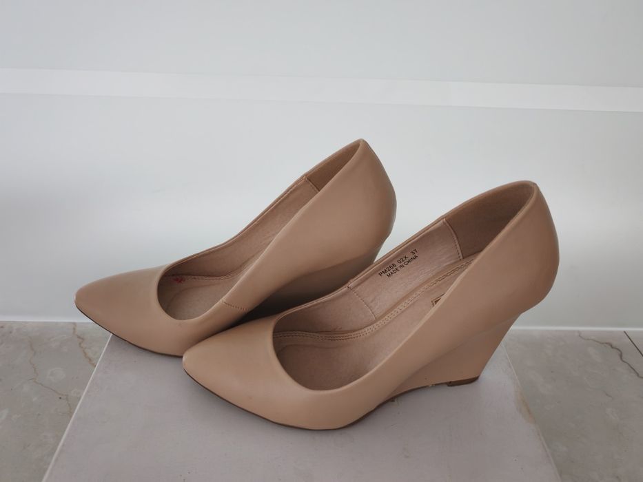 Szpilki koturny mohito beż nude 37