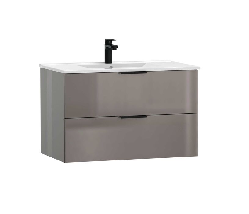 Szafka z umywalką ceramiczną 80x45 NOWA WYSOKA JAKOŚĆ cichy domyk