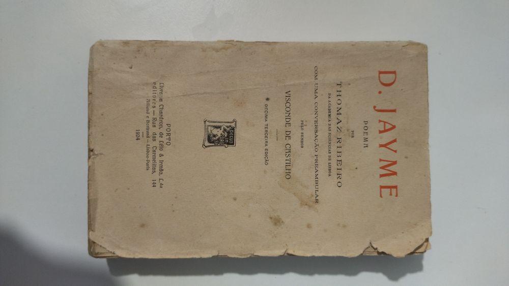 Thomaz Ribeiro - D. Jayme (portes de envio incluídos)