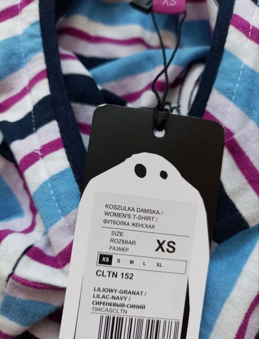 Bluzka NOWA koszulka, t-shirt w paski, prążki Diverse Coalition XS 34