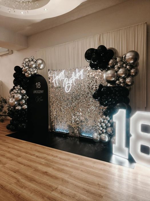 Neonowe cyfry LED „18” – 100 cm – wynajem na urodziny / osiemnastkę